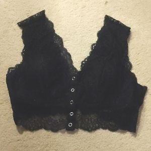 Black lace bralette